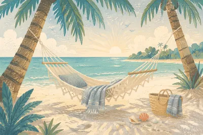 Tropical Hammock Retreat on Quiet Beach
