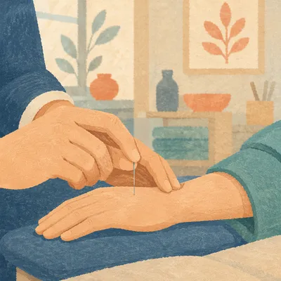 Calm Acupuncture Wellness Treatment Close Up