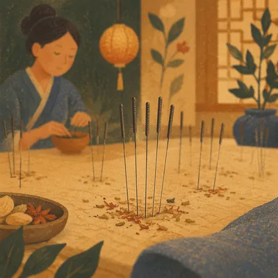 Acupuncture Needles for Calm Holistic Wellness
