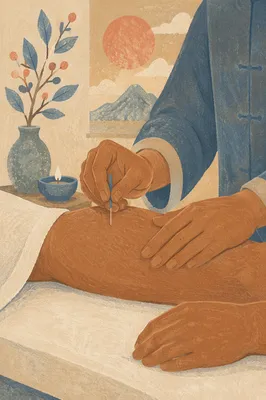 Close Up Acupuncture Wellness Treatment