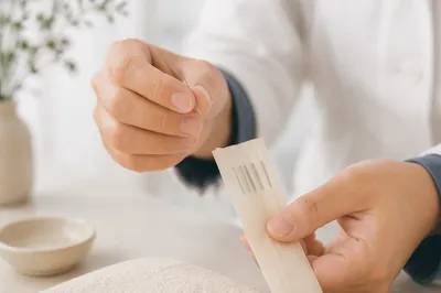 Acupuncture Needle Preparation in Calm Treatment Room