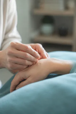 Calm Acupuncture Treatment Close-Up