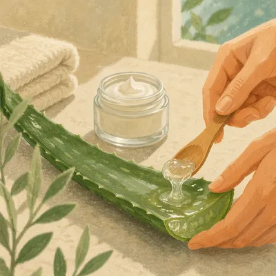 Aloe Vera Skincare Ritual Close Up
