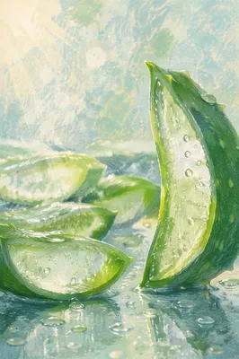 Fresh Aloe Vera Gel Wellness Close Up