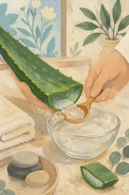 Fresh Aloe Vera Gel Spa Close-Up