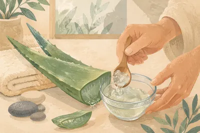 Fresh Aloe Vera Gel Spa Close-Up
