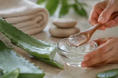 Fresh Aloe Vera Gel Spa Close-Up