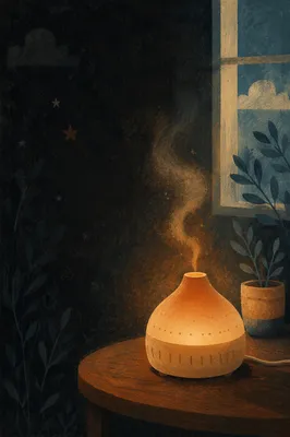 Cozy Aromatherapy Diffuser with Amber Mist