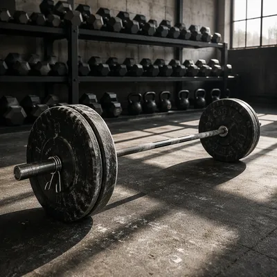 Gritty Barbell on CrossFit Gym Floor