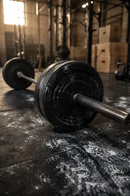 Gritty Barbell on CrossFit Gym Floor
