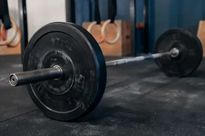 Gritty Barbell on CrossFit Gym Floor