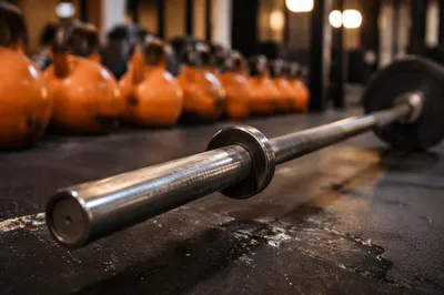 Gritty Barbell on CrossFit Gym Floor