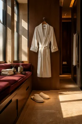 Serene Spa Morning Routine with Bathrobe