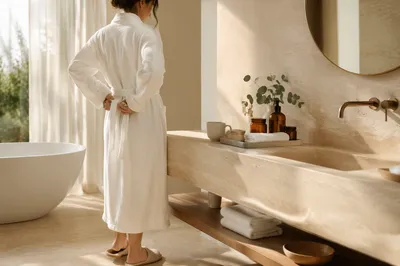 Calm Spa Morning Bathrobe and Slippers