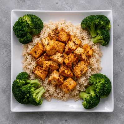 Colorful Clean Eating Balanced Meal Plate