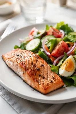 Colorful Clean Eating Salmon Meal