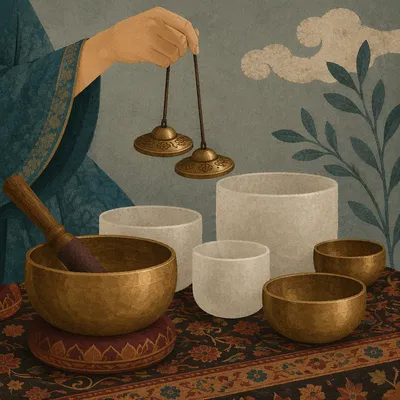 Crystal Singing Bowls for Peaceful Sound Healing