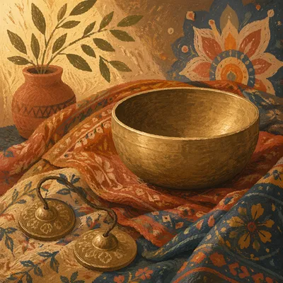 Crystal Singing Bowl Meditation Still Life