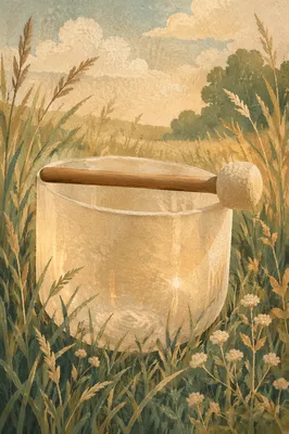 Crystal Singing Bowl in Meadow Meditation