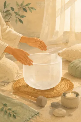 Crystal Singing Bowl Meditation in Morning Light