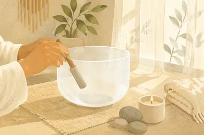 Crystal Singing Bowl Meditation in Morning Light
