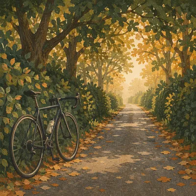 Road Bike Resting on Countryside Path