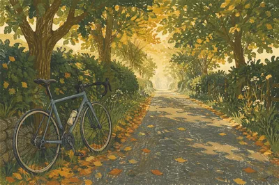 Countryside Road Bike in Morning Light