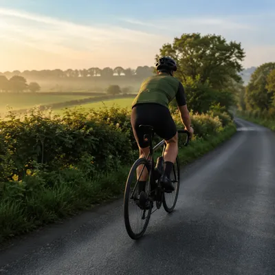 Early Morning Countryside Road Cycling