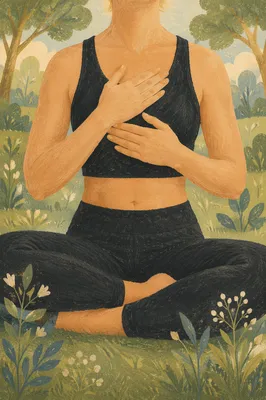 Calm Deep Breathing in Green Park