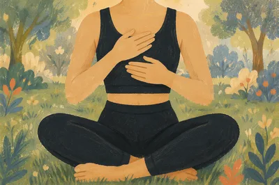 Calm Deep Breathing in Green Park