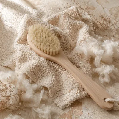 Natural Bristle Dry Brush Wellness Ritual