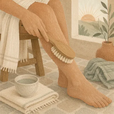 Morning Dry Brushing Wellness Ritual