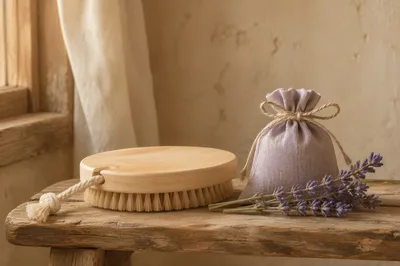Natural Bristle Dry Brush Wellness Ritual