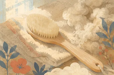 Natural Bristle Dry Brush Wellness Ritual