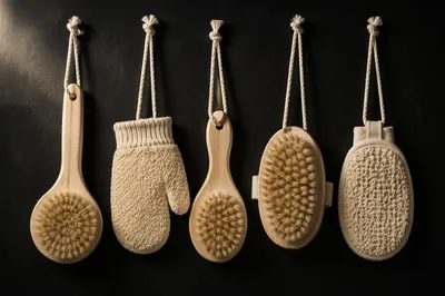 Natural Bristle Dry Brushing Wellness Ritual