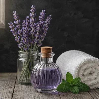 Lavender Essential Oil Spa Still Life