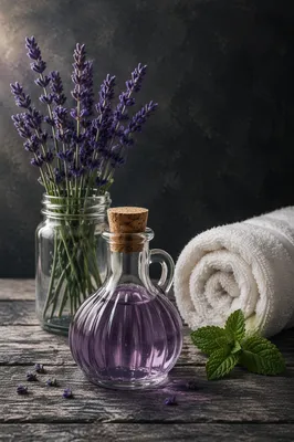 Lavender Essential Oil Spa Still Life