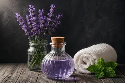 Lavender Essential Oil Spa Still Life