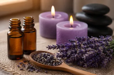 Lavender Essential Oil Spa Still Life