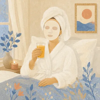 Evening Sheet Mask Self Care Portrait