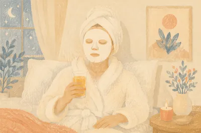 Evening Skincare Mask Self Care Ritual