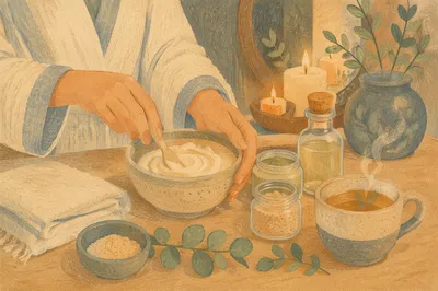 Evening Skincare Mask Self Care Ritual