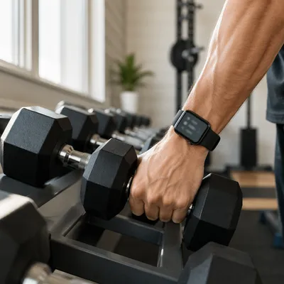 Fitness Tracker Wrist Gripping Gym Dumbbell