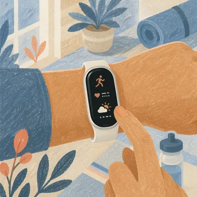 Fitness Tracker Wrist Tap for Wellness Routine