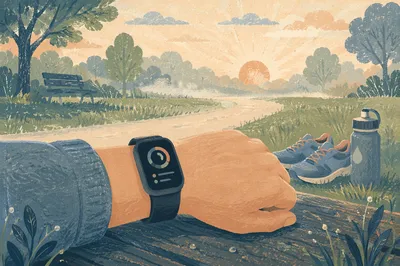Morning Workout Smartwatch on Wrist
