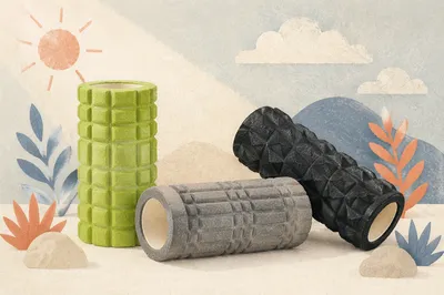 Foam Rollers for Fitness Recovery on Gym Floor