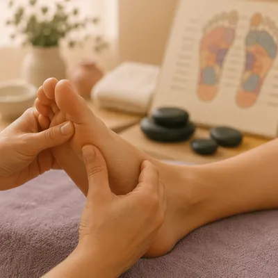 Reflexology Foot Massage with Spa Stones