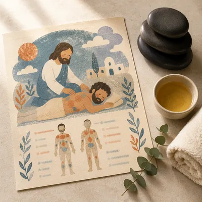Calming Foot Reflexology Spa Table Scene