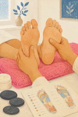 Relaxing Foot Reflexology with Massage Stones