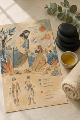 Calming Foot Reflexology Spa Table Scene